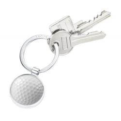 Brelok TROIKA Golf, chromowany, srebrno-biały