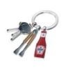 Brelok TROIKA BBQ, emaliowany metal, szaro-czerwony