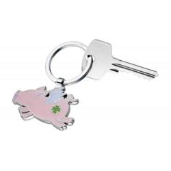 Brelok TROIKA Lucky Pig, emaliowany metal, różowy