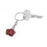 Brelok TROIKA Rose, emaliowany metal, czerwono-srebrny