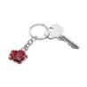 Brelok TROIKA Rose, emaliowany metal, czerwono-srebrny