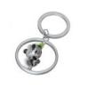 Brelok TROIKA Spinning Panda, metal, srebrny