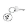 Brelok TROIKA Spinning Panda, metal, srebrny