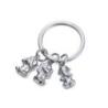 Brelok TROIKA Three Monkeys, 3 charmsy, metal, srebrny