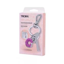 Brelok TROIKA Tiny Donut, metal, fioletowy