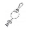 Brelok TROIKA Tiny Puppy, metalowy, srebrny, z karabińczykiem, do kluczy i torby, 11 cm