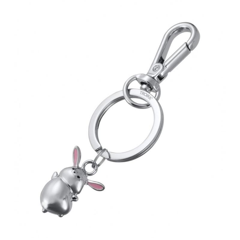 Brelok TROIKA Tiny Rabbit, metal, srebrny