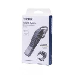 Brelok TROIKA Twister Carbon, czarny