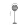 Globus TROIKA Apollo Light Flex, śr. 43 cm, wys. 1,32 m, dotykowy, srebrny