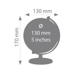 Globus TROIKA Gagarin, śr. 13 cm, obrotowy, brązowo-srebrny