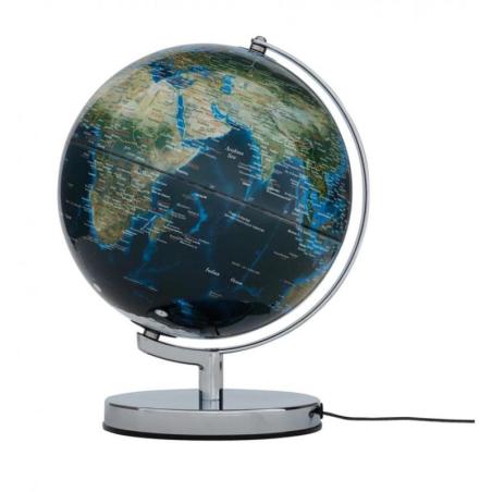 Globus TROIKA Terra Light, śr. 25 cm, oświetlenie, błyszczący, niebiesko-zielony
