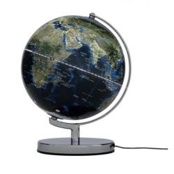 Globus TROIKA Terra Light, śr. 25 cm, oświetlenie, błyszczący, niebiesko-zielony