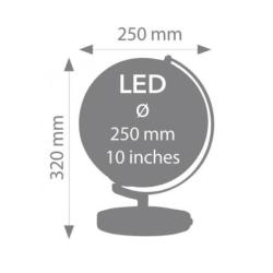 Globus TROIKA Terra Light, śr. 25 cm, oświetlenie, błyszczący, niebiesko-zielony