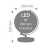 Globus TROIKA Terra Light, śr. 25 cm, oświetlenie, błyszczący, niebiesko-zielony