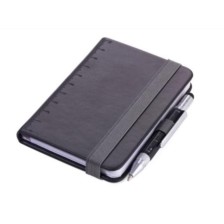 Notes A7 z długopisem TROIKA Lilipad + Liliput, czarny