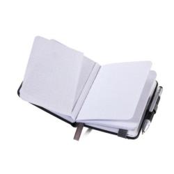 Notes A7 z długopisem TROIKA Lilipad + Liliput, żółty