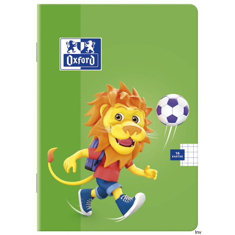 Zeszyt A5 32 kartki linia podwójna Oxford LION 400106955