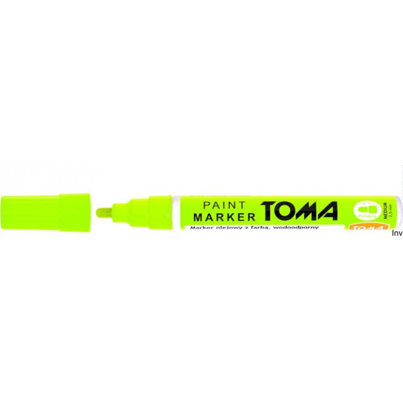 Marker olejowy Toma 2,5mm fibrowa końcówka zielony neon 10ml