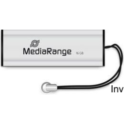 Pendrive MediaRange 16GB USB 3.2 Gen 1 srebrno-czarny z możliwością zawieszenia, MR915