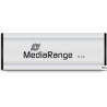 Pendrive MediaRange 16GB USB 3.2 Gen 1 srebrno-czarny z możliwością zawieszenia, MR915