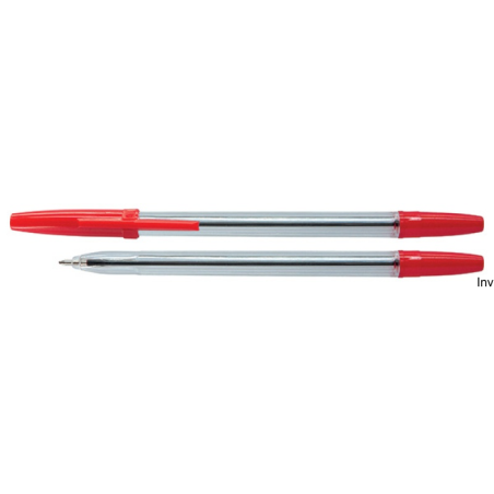 Długopis Office Products 1,0mm czerwony z wymiennym wkładem