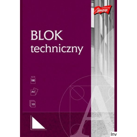 Blok techniczny A4 10 arkuszy kolorowych MIX Unipap