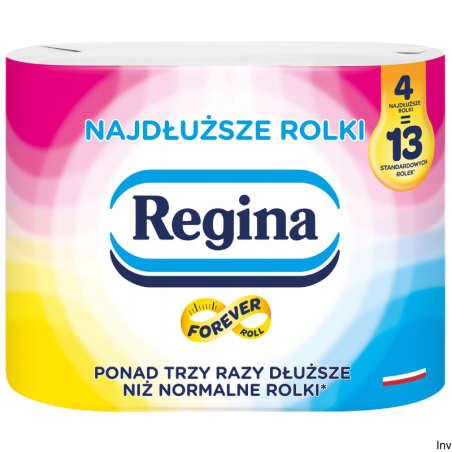 Regina Papier toaletowy Najdłuższe Rolki 2 warstwy 4 sztuki 03452