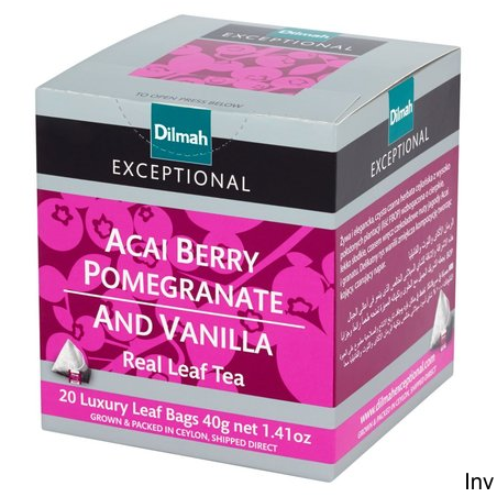 Herbata Dilmah Exceptional czarna jagoda acai, granat i wanilia 20 kopert