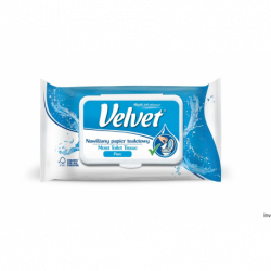 Velvet papier toaletowy nawilżony PURE bezzapachowy 42 rolki