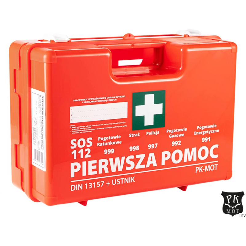 Apteczka pierwszej pomocy AZP15 27x35x14 mm REIS, przenośna, wyposażona zgodnie z normą DIN 13157:2009