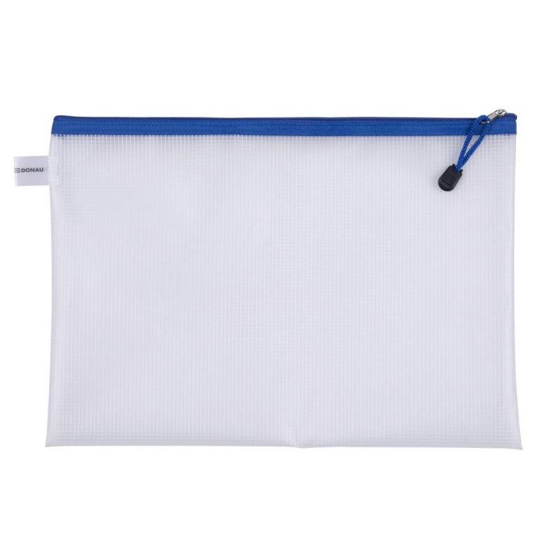 PAKIET Torebka DONAU Zipper Bag, A4, 343x246 mm, EVA, z suwakiem, niebieska