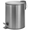 Kosz ze stopką Donau Home Modern, wolnoopadający, 5l, srebrny mat