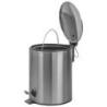 Kosz ze stopką Donau Home Modern, wolnoopadający, 5l, srebrny mat
