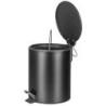 Kosz ze stopką Donau Home Modern, wolnoopadający, 5l, czarny