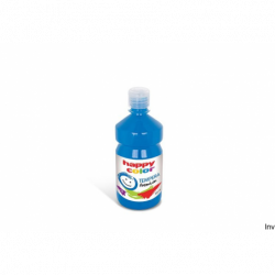 Farba tempera niebieska 500ml Happy Color HA 3310 do malowania papieru, drewna, szkła i plastiku