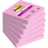 Karteczki samoprzylepne POST-IT Super Sticky (654-6SS-PO), 76x76mm, 1x90 kartek, różowe