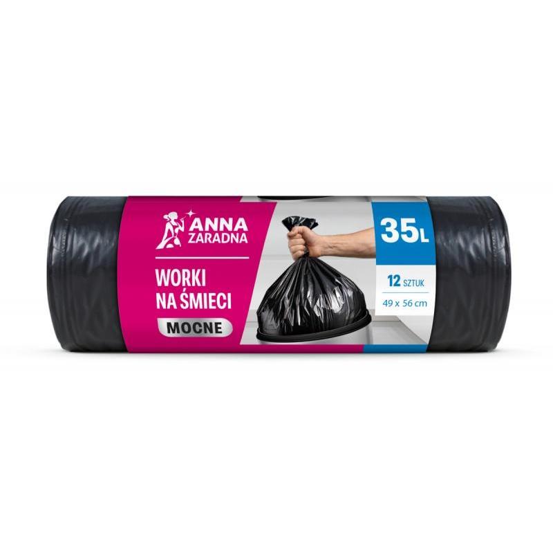 Worki na śmieci ANNA ZARADNA, mocne, 35l, 12 szt., czarne