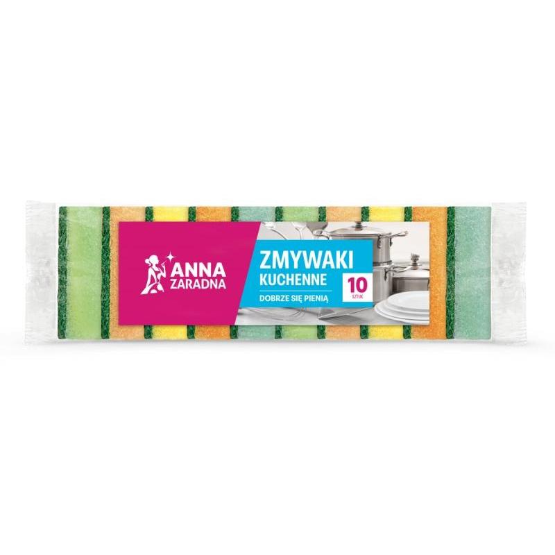 Zmywaki kuchenne ANNA ZARADNA, 10 szt., mix kolorów