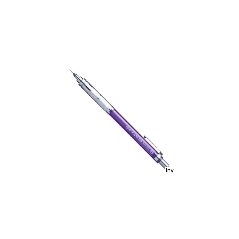 Ołówek automatyczny Pentel 0,5 mm GRAPHGEAR 300 transparentny fioletowy PG315-TVX