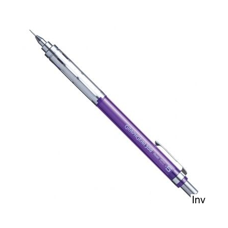 Ołówek automatyczny Pentel 0,5 mm GRAPHGEAR 300 transparentny fioletowy PG315-TVX