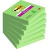 Karteczki samoprzylepne POST-IT Super Sticky (654-6SS-AW), 76x76mm, 1x90 kartek, zielone