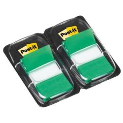 Zakładki indeksujące POST-IT (680-G2EU), PP, 25,4x43,2mm, 2x50 kart., zielone