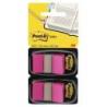 Zakładki indeksujące POST-IT (680-BP2EU), PP, 25,4x43,2mm, 2x50 kart., jaskraworóżowe