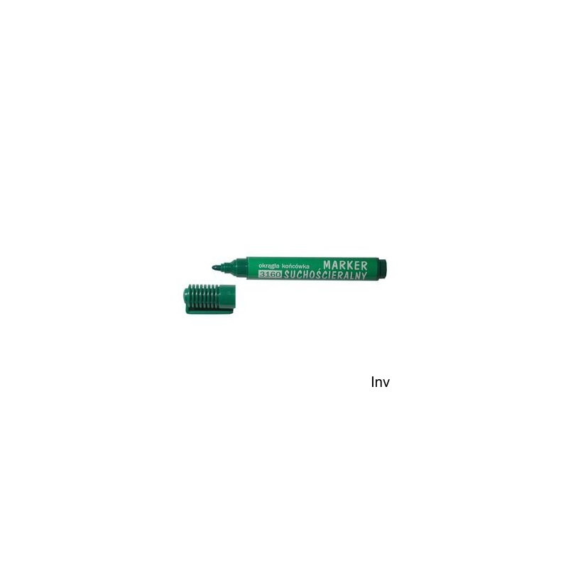 Marker suchościeralny zielony okrągły 1-3 mm D.Rect 3160