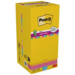 Karteczki samoprzylepne POST-IT SuperSticky Z-Notes (R330-SS-VP16), 76x76mm, 90 kart./bloczek, 14+2 bloczki, mix kolorów