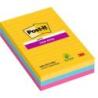 Karteczki samoprzylepne POST-IT Super Sticky w linie (4690-SS3RIO-EU), 101x152mm, 3x90 kart., paleta Carnival
