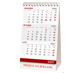 Kalendarz stojący trójdzielny 2023 Wokół Nas 110x195 mm, 12 kart, papier 70g/m2, kalendarium z imieninami