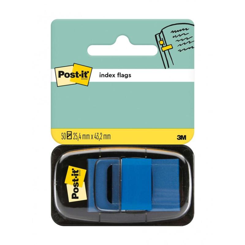 Zakładki indeksujące POST-IT (680-2), PP, 25,4x43,2mm, 50 kart., niebieskie