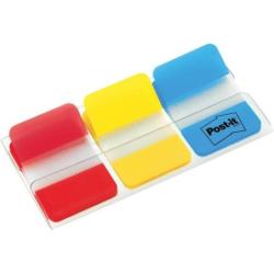 Zakładki indeksujące POST-IT do archiwizacji (686-RYB), PP, silne, 25,4x38,1mm, 3x22 kart., mix kolorów