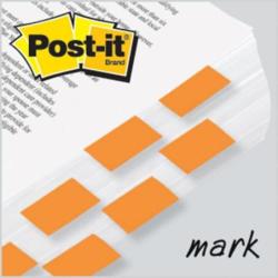 Zakładki indeksujące POST-IT (680-O2EU), PP, 25,4x43,2mm, 2x50 kart., pomarańczowy
